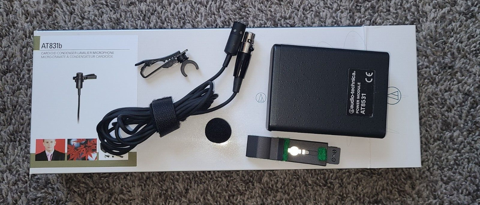 Audio-Technica Cardioid Condenser Lavalier Microphone AT831B & AT8531