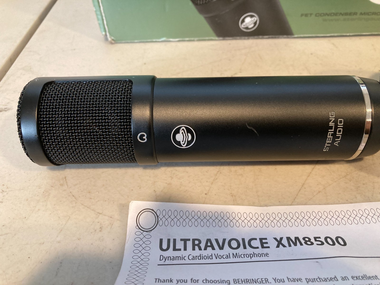 Sterling ST51 Condenser Mic w/ Box, Case & Moukey MACB1 Boom Arm Clamp Heavy Dut