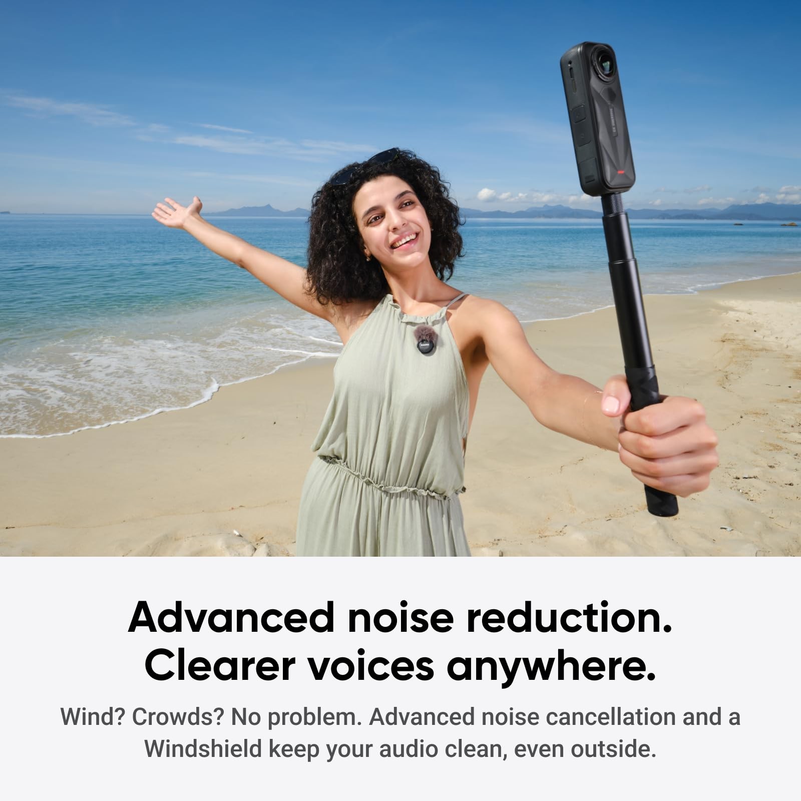 Mic Air Transmitter, 7.9g Ultralight, Wireless Microphone, Noise Cancelling, …