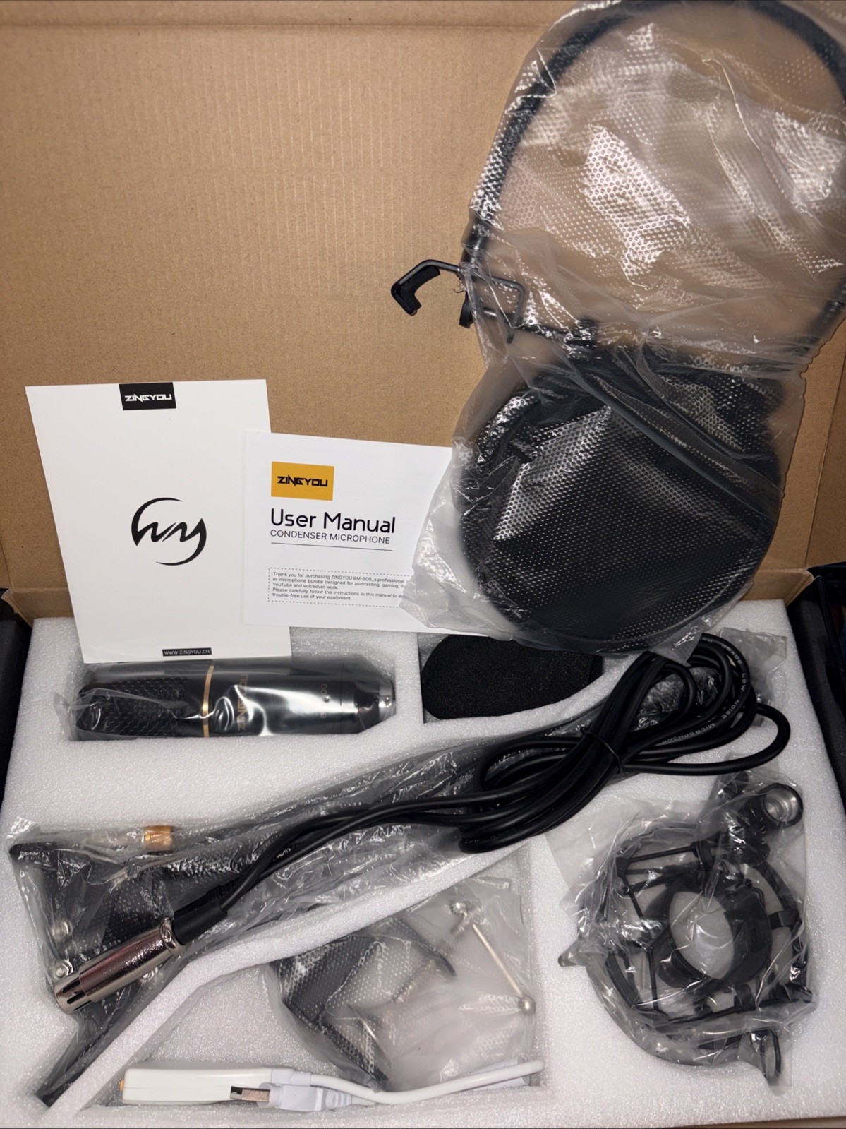 Condenser Microphone Bundle, BM-800 Mic Set for Studio