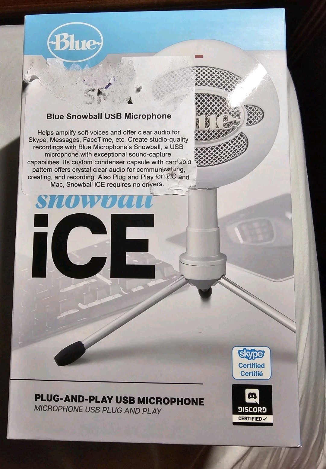 Blue Snowball Ice USB Microphone (New) Sealed