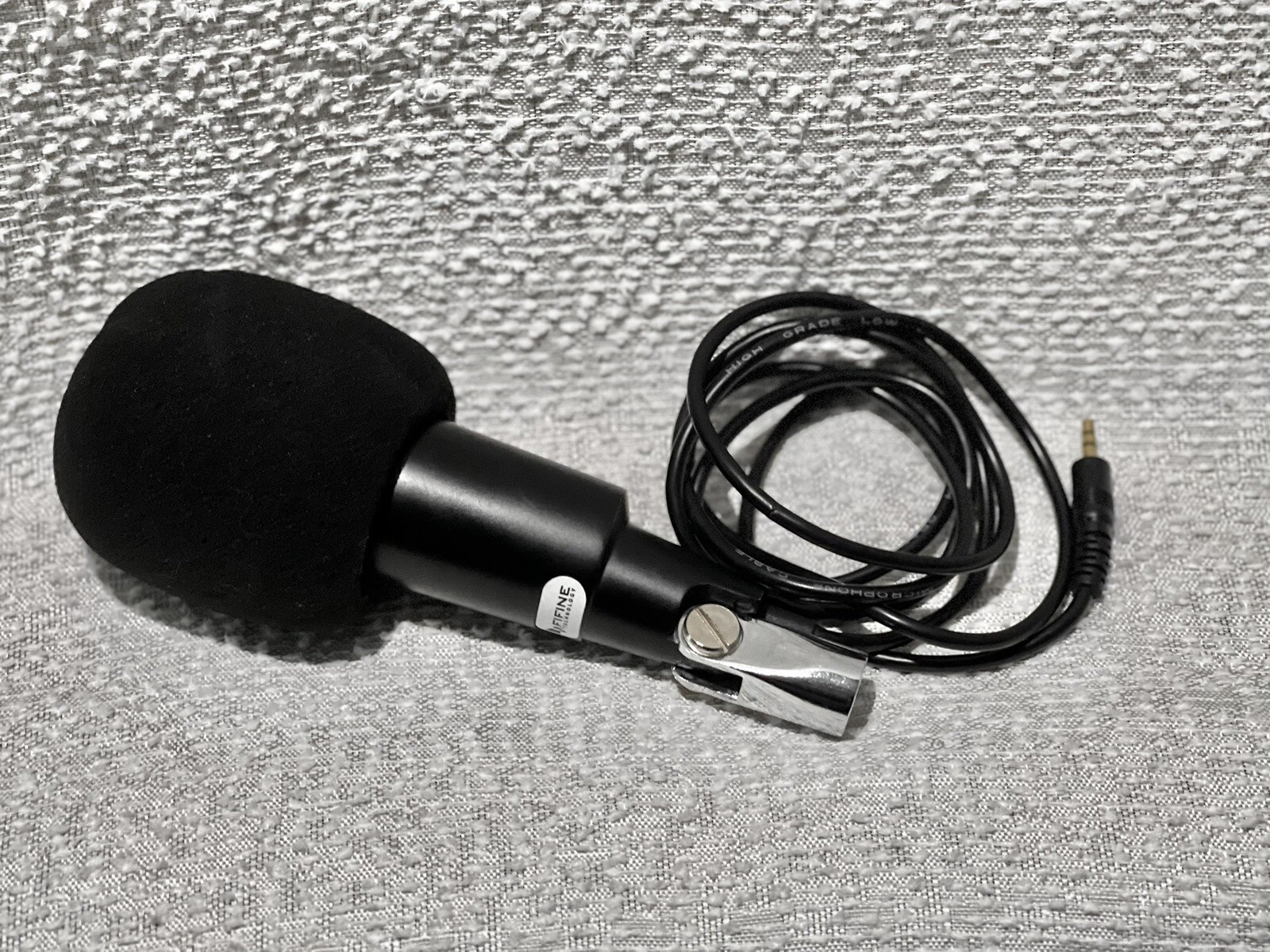 FIFINE 3.5mm Aux Cable Microphone with Pop Filter