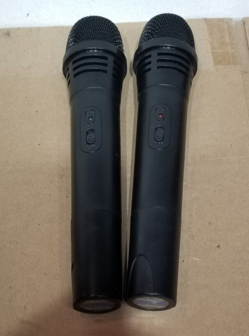2 AXCESS MPWL1504-BK VHF Wireless Dual HandHeld Microphones