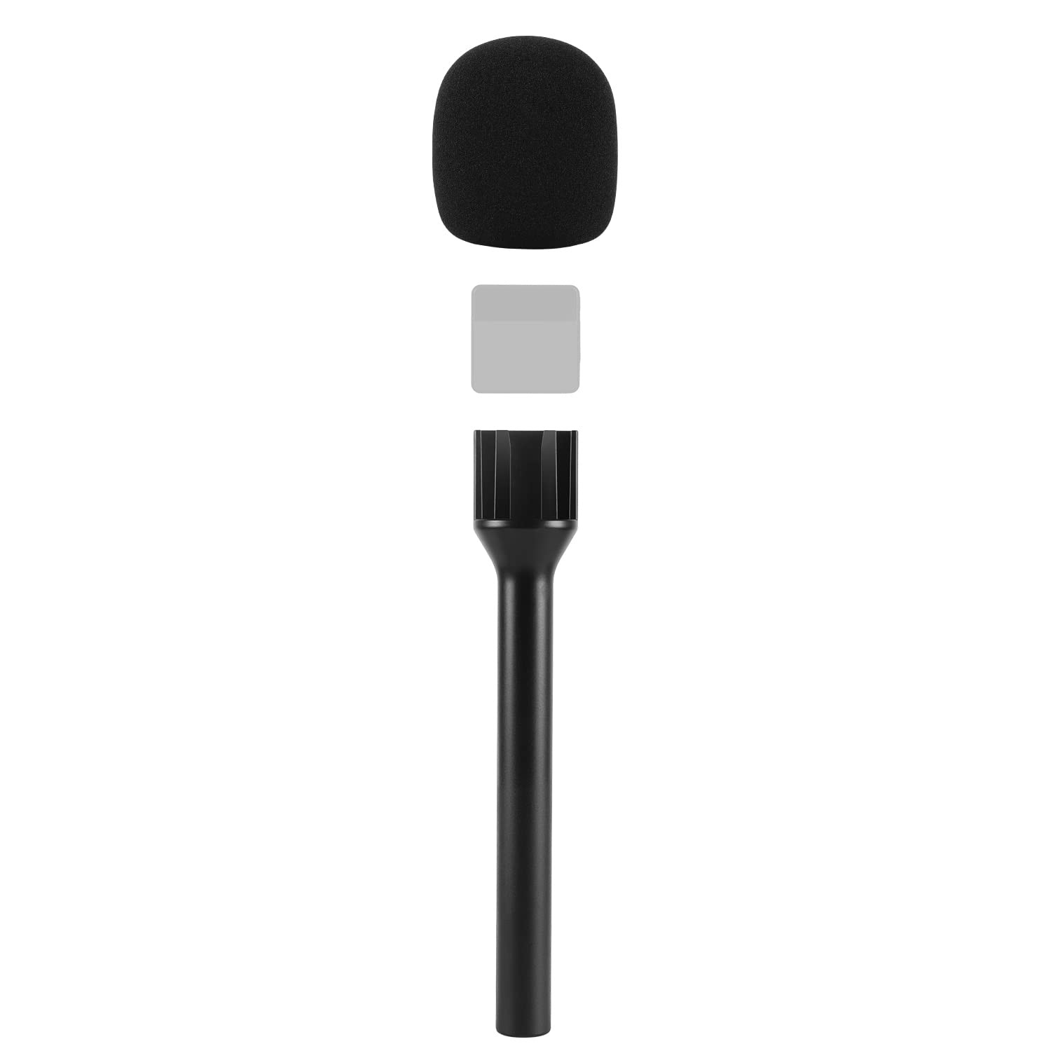 CaTeFo Microphone Interview Handle GO Handheld Adapter with Black