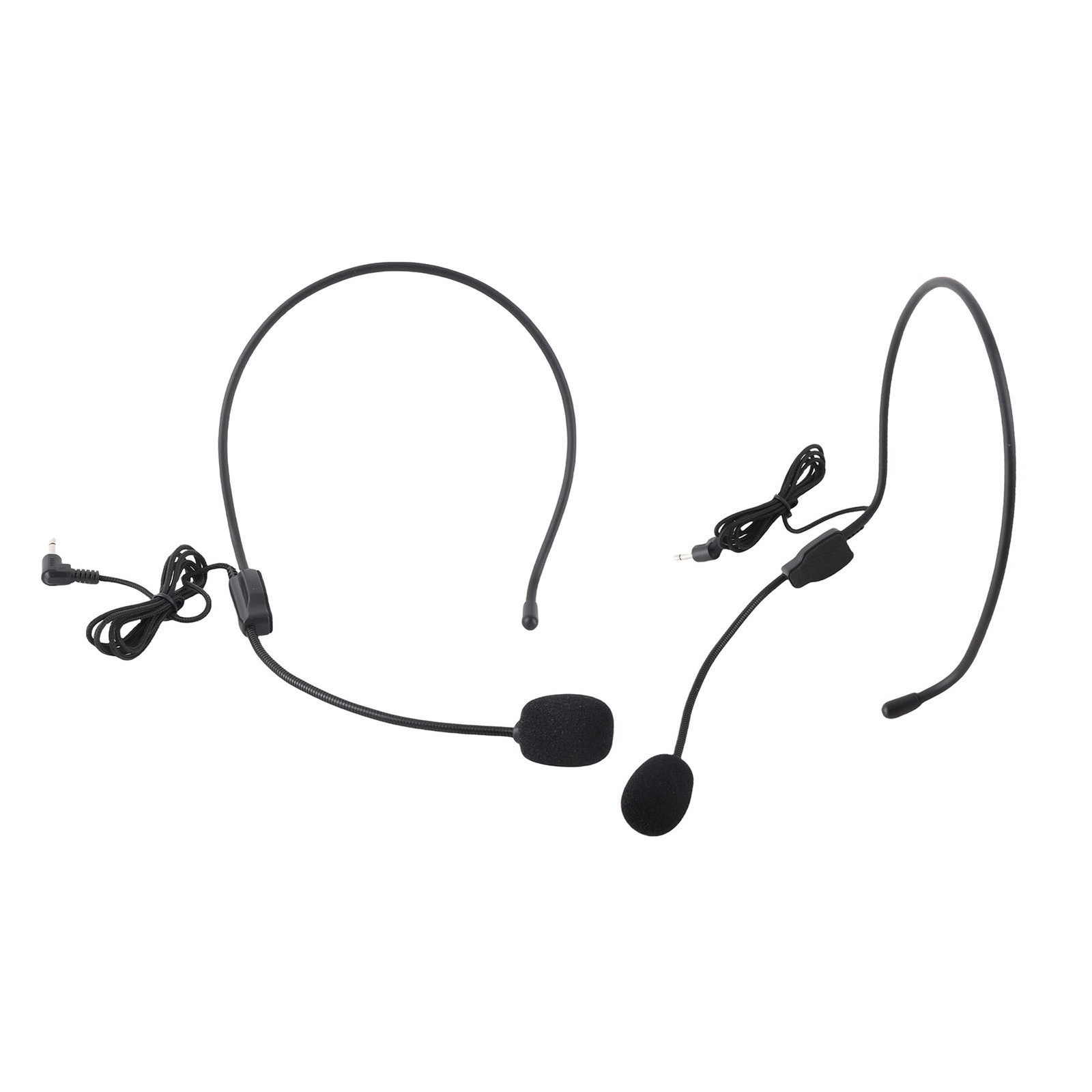 2pcs Mini 3.5mm Lapel Mic For Voice Amplifier Speaker Teacher Guide
