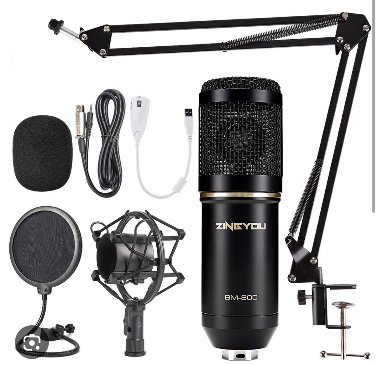 Condenser Microphone Bundle, BM-800 Mic Set for Studio