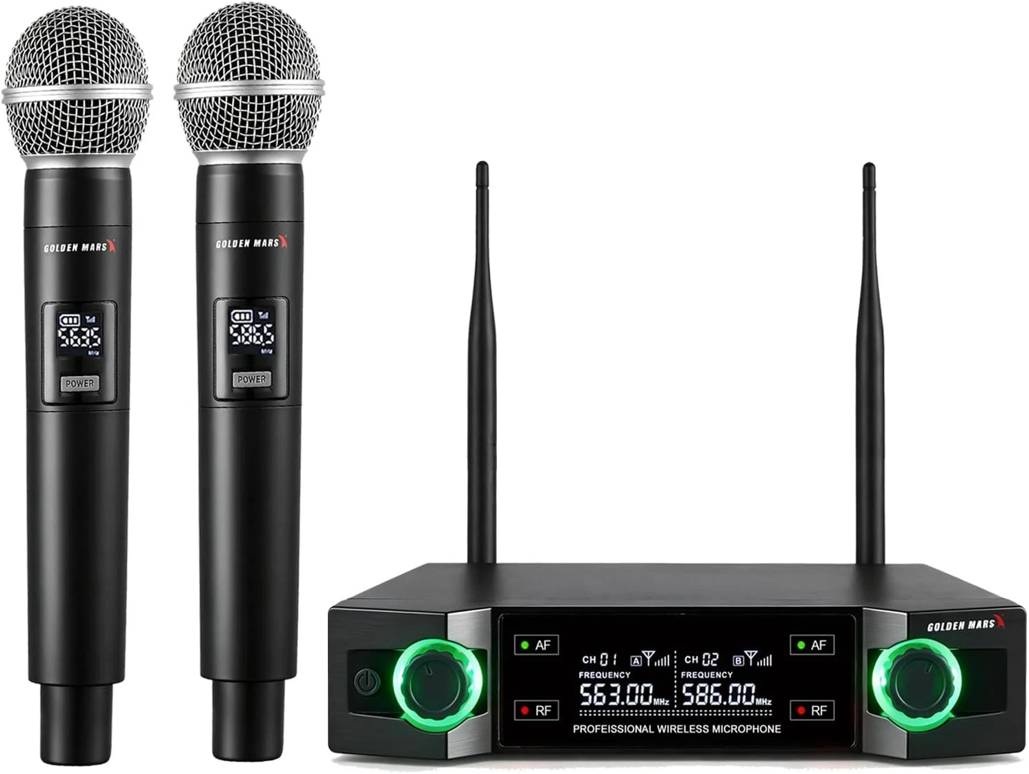 Upgraded 2.4GHz Wireless Microphone System for Karaoke, DJ & Church Events