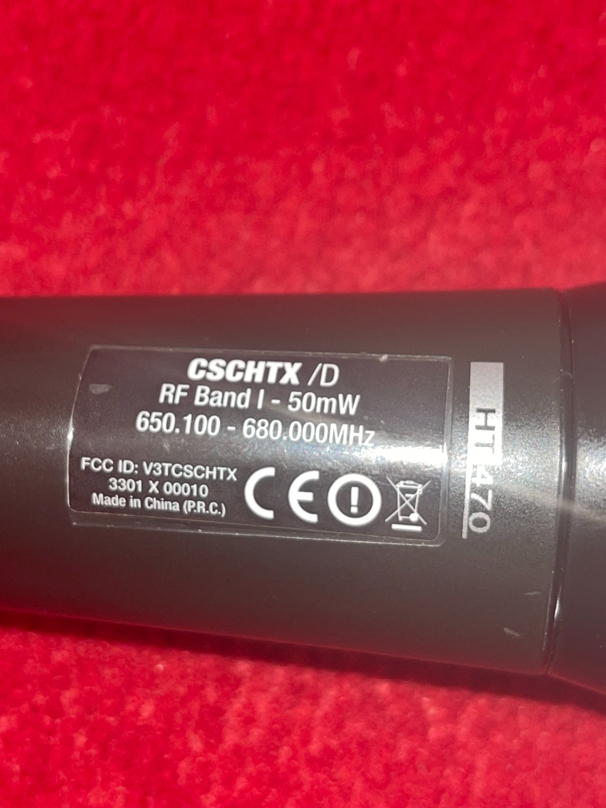 AKG HT470 Wireless Band 1 (650.100-680Mhz) Microphone CSCHTX/D