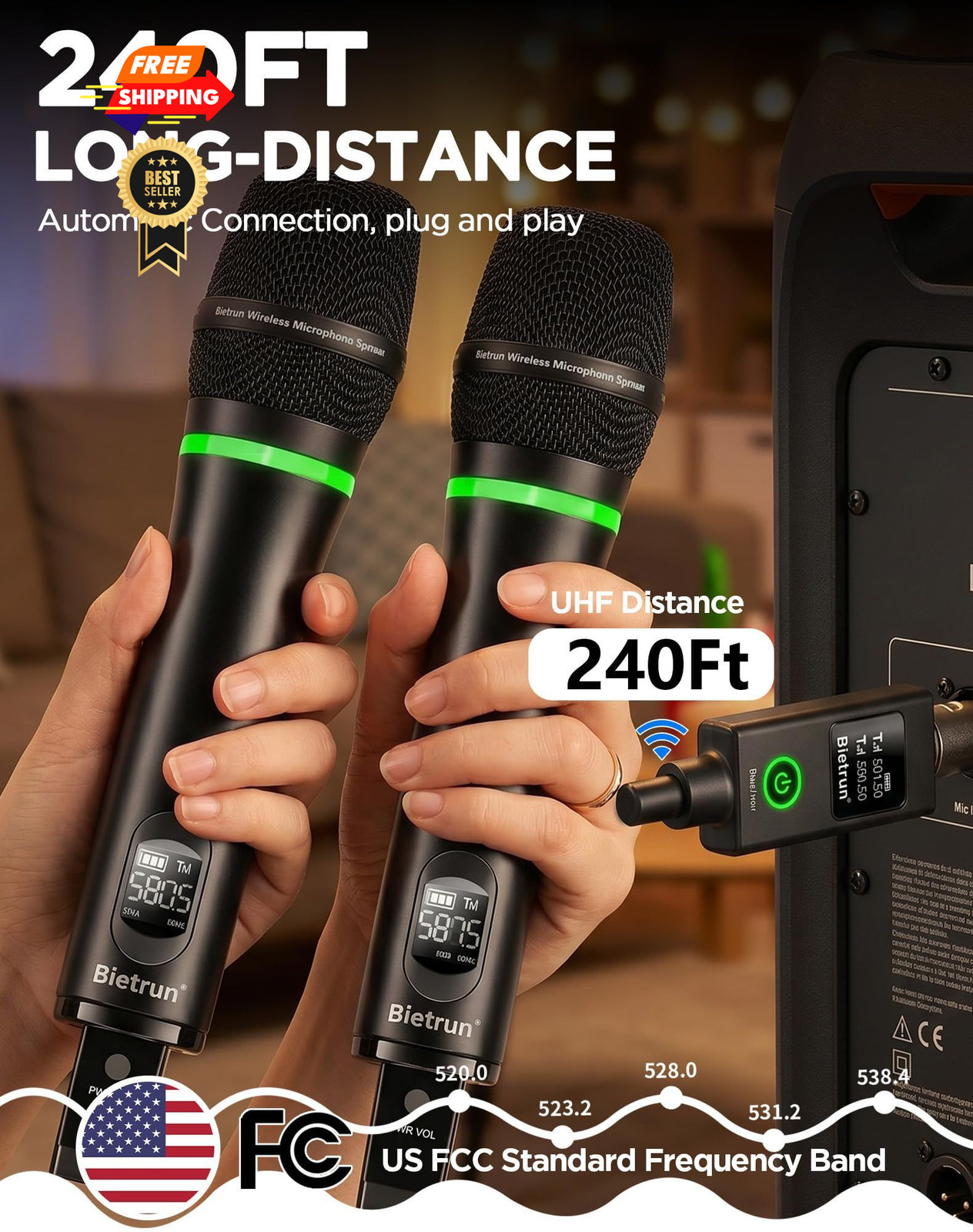 Bietrun XLR Portable, Rechargeble Rechargeable Microphone-WXM19-2