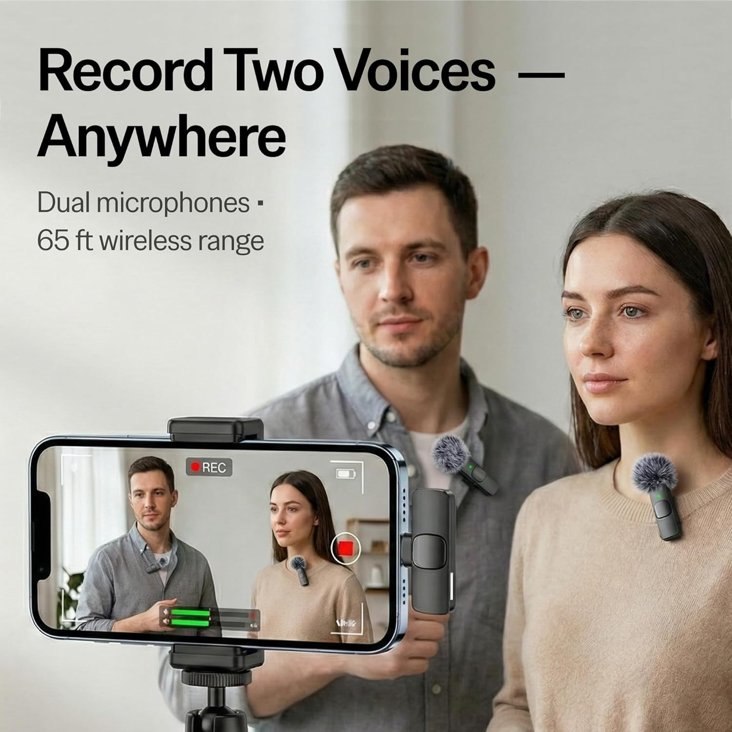 (Latest Model) – #1 Microphone for Iphone & Android, Wireless Mini Microphone, C