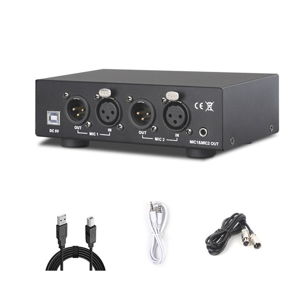 2 Channel 48V Phantom Supply, Universal Compact Phantom for Condenser6720