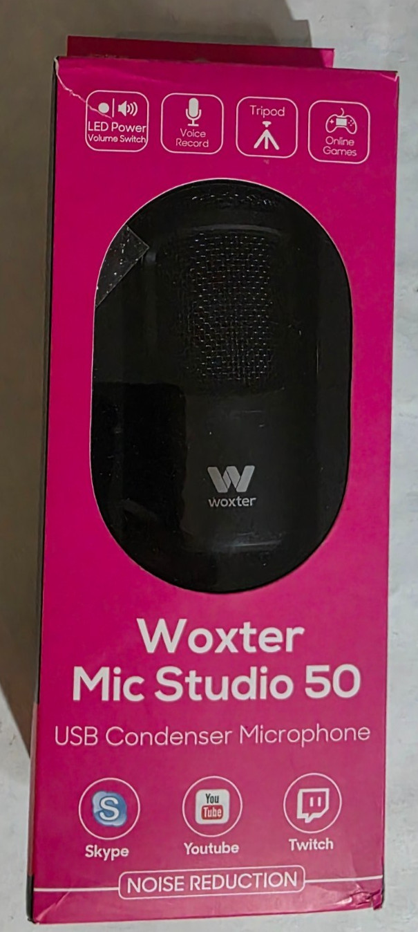 Woxter Mic Studio 50 Condenser Microphone with Tripod Included USB Connection