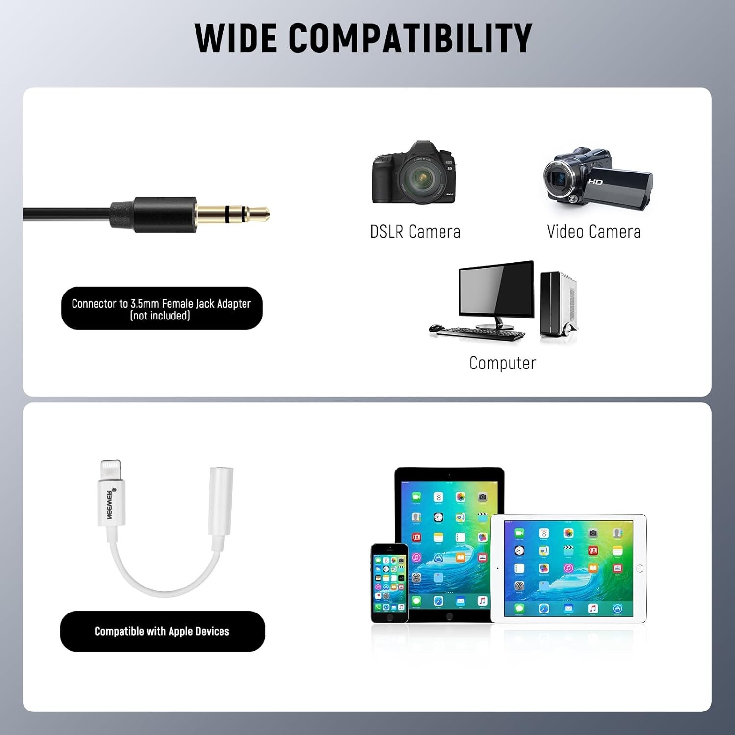 2-Pack Lavalier Microphone Compatible with DJI MIC 2, RODE Wireless Go ll, 3….