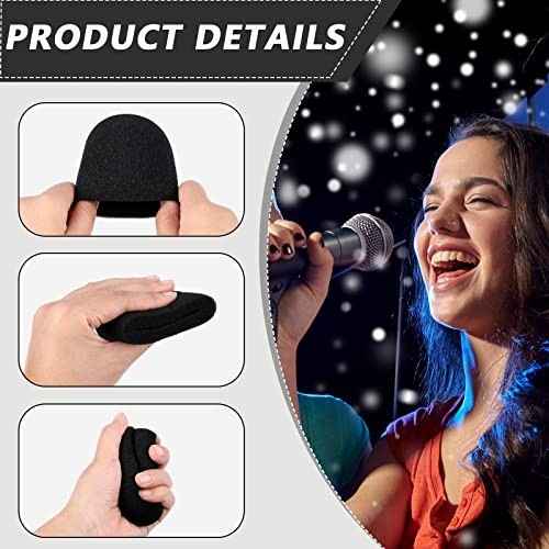 8 Set Microphone Wind Screen Foam Covers with Rings and Sleeves for Handheld Mic