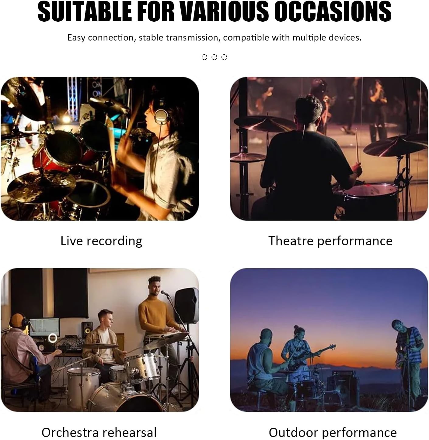 Dynamic Microphone Cardioid Unidirectional Vocal Instrument Cable