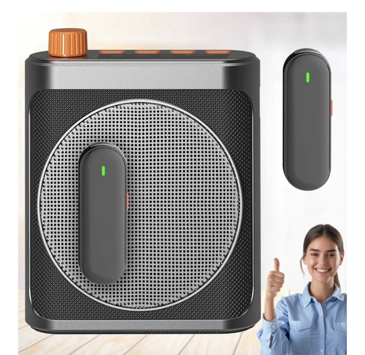 Voice Amplifier with Magnetic Wireless Lavalier Lapel Microphone for Teachers…