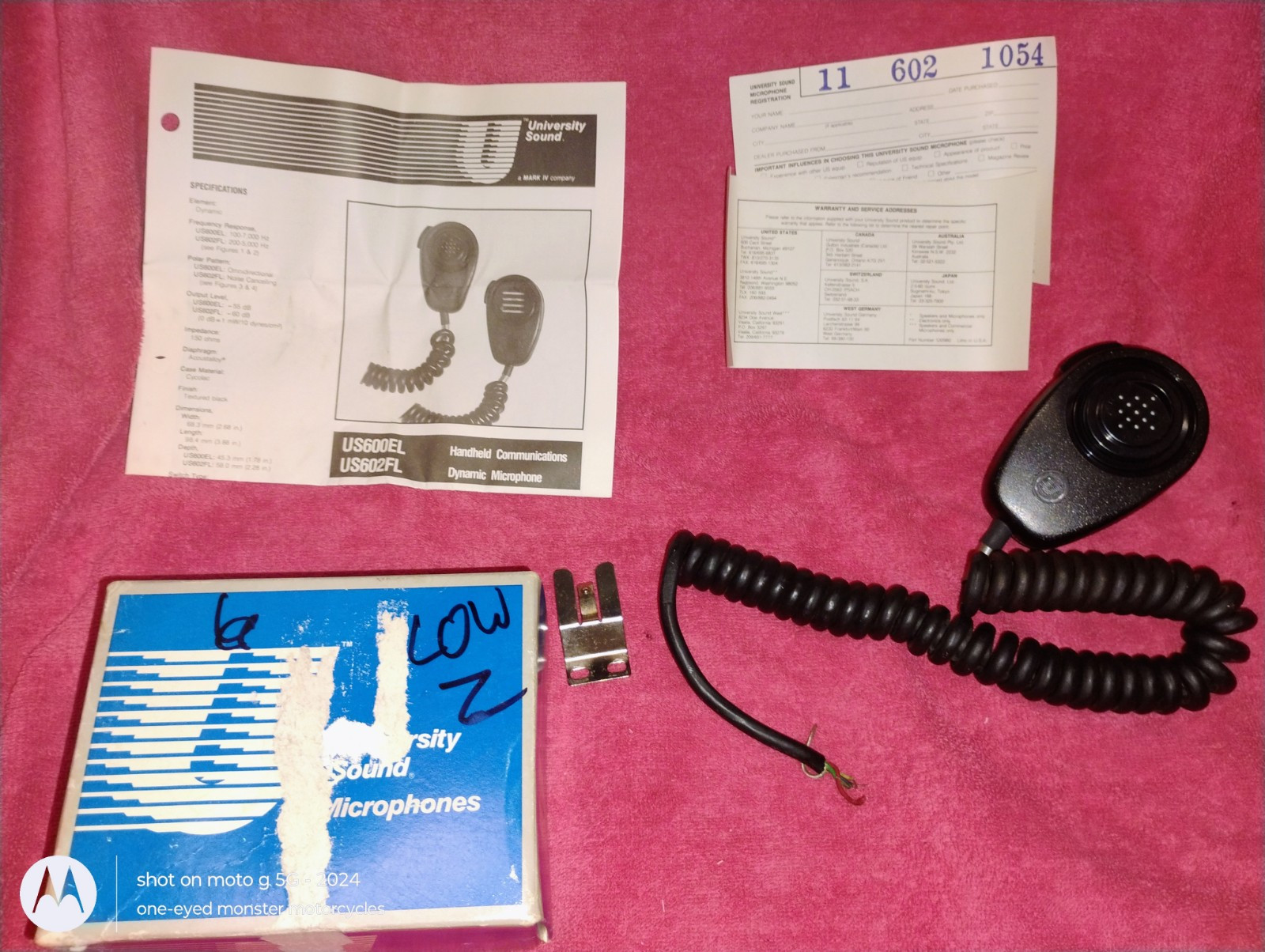 University Sound (Electro Voice) Model 602f Black Low Z Dynam Noise Canceling…