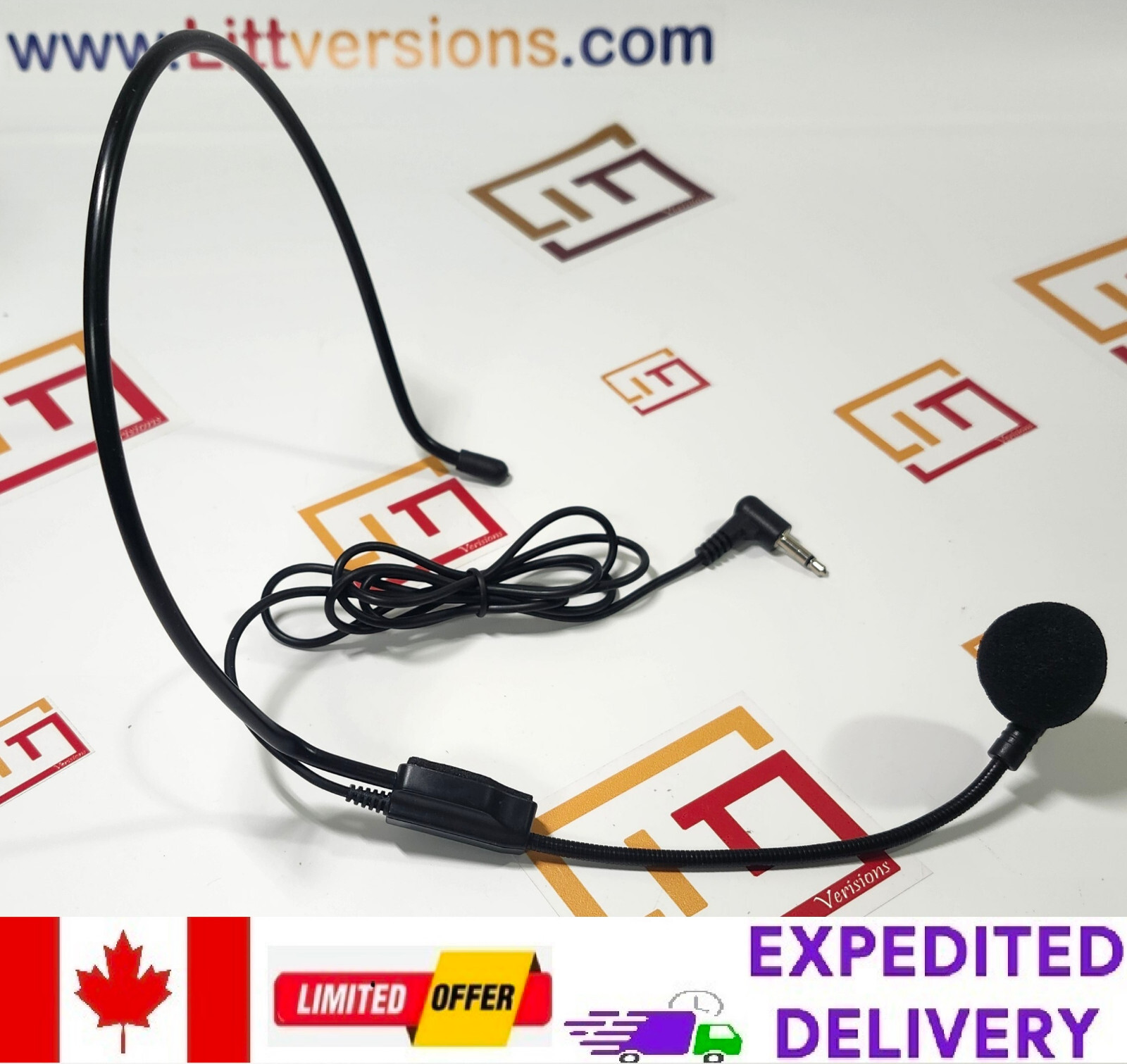 Head Mounted Microphone 3.5mm Wired Headset Microphone for Teacher Guide Speech