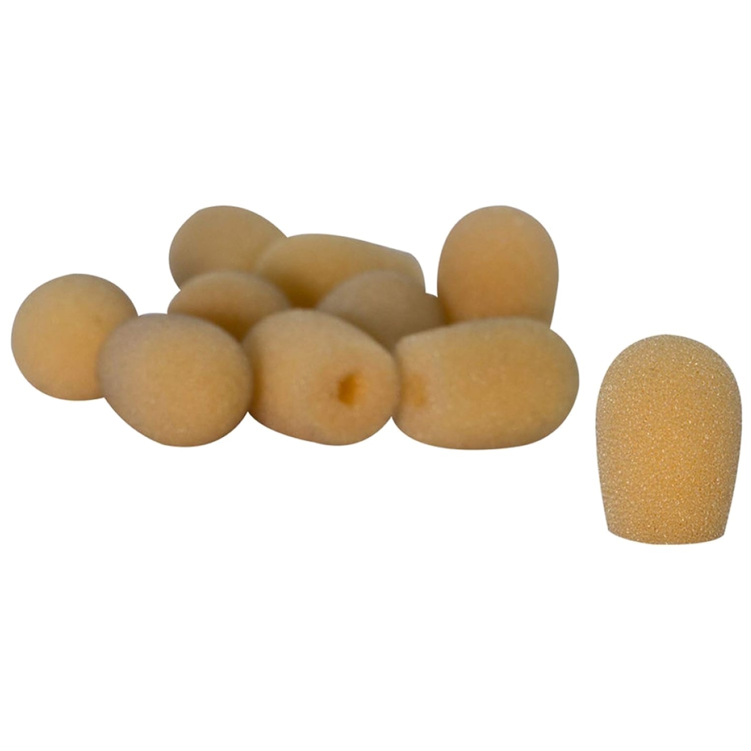 Tan Windscreens 10 Pack for Headset Mics