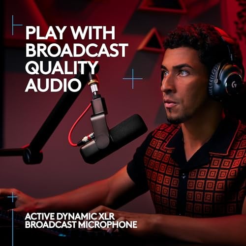 Logitech G Yeti Studio Dynamic XLR Broadcast Microphone ClearAmp
