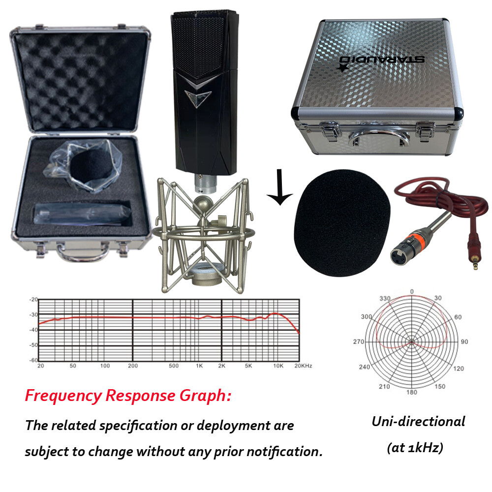 Condenser Microphone Complete Kits Live Studio Sound Recording Boom Broadcast