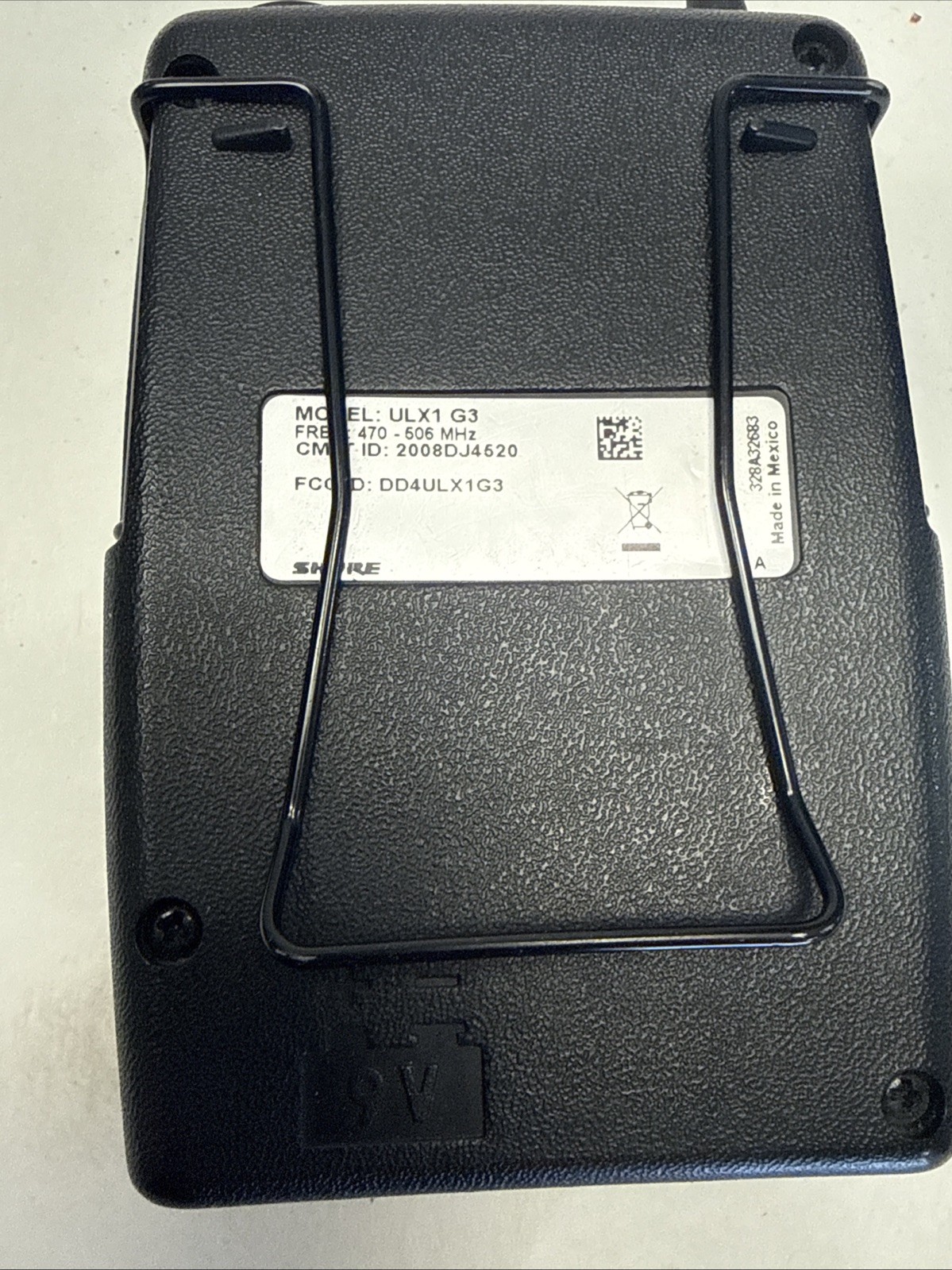 Shure ULXS4 G3 470-506MHz Microphone Wireless Receiver w/ULX1-G3 Transmitter +PS