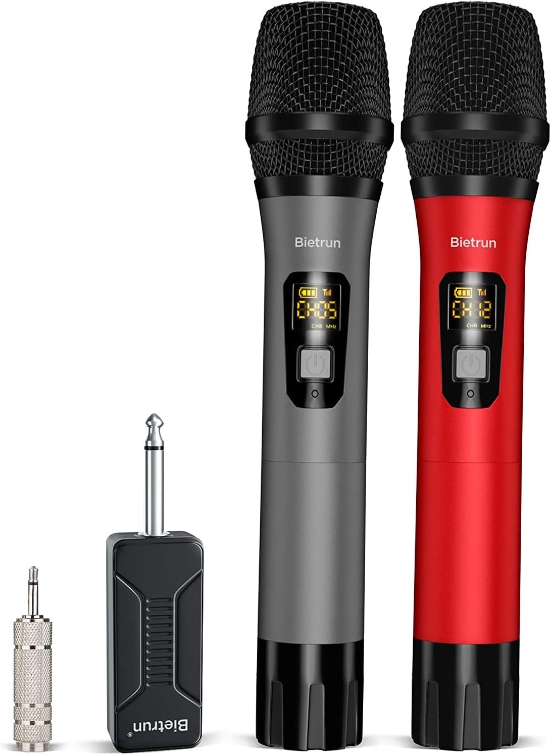 Rechargeable Receiver UHF Wireless Microphone with 1/4″ Plug 160 Feet Range