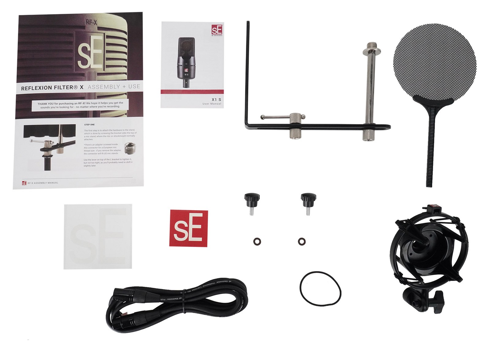 Se Electronics X1 S Studio Bundle w/X1 S Mic+RF-X Filter+Shockmount+Pop Filter