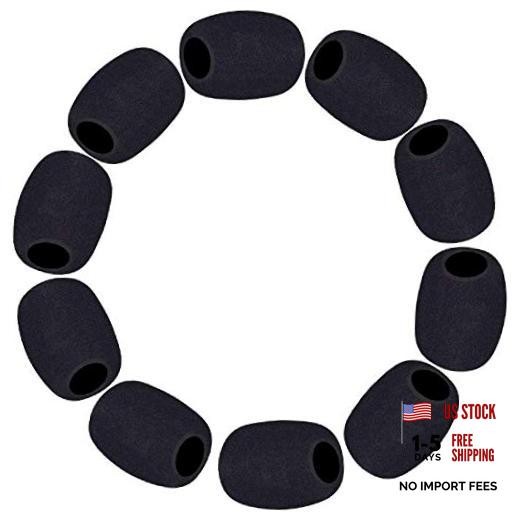 10 Pack Lapel Microphone Windscreen, Headset Windscreen, Mic Foam Covers