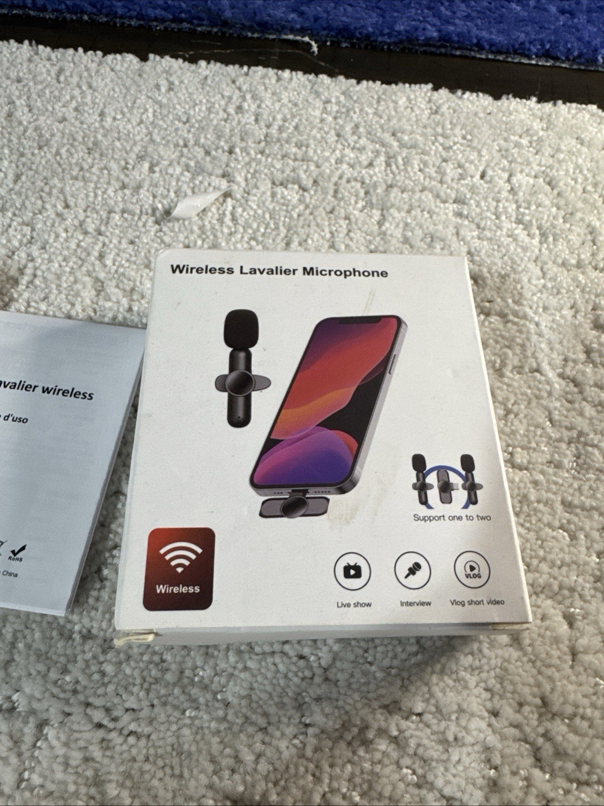 Lavalier Microphone Wireless Audio Video Recording Mini Mic For Android