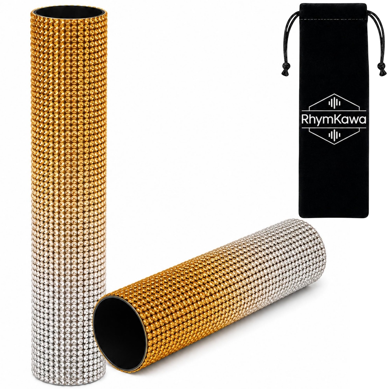 RhymKawa Gold Gradient Mic Cover for Wireless Microphone Sparkly | Gradient D…