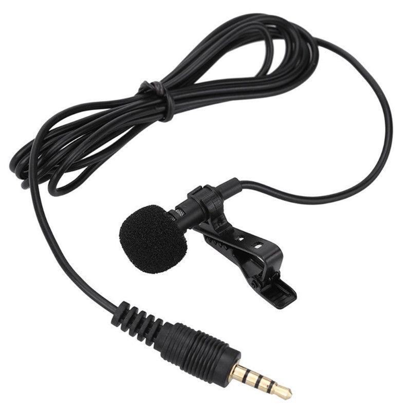 Compact Lapel Clip Microphone Plug and Use Gaming Headset Mic 3.5mm Cable Plug