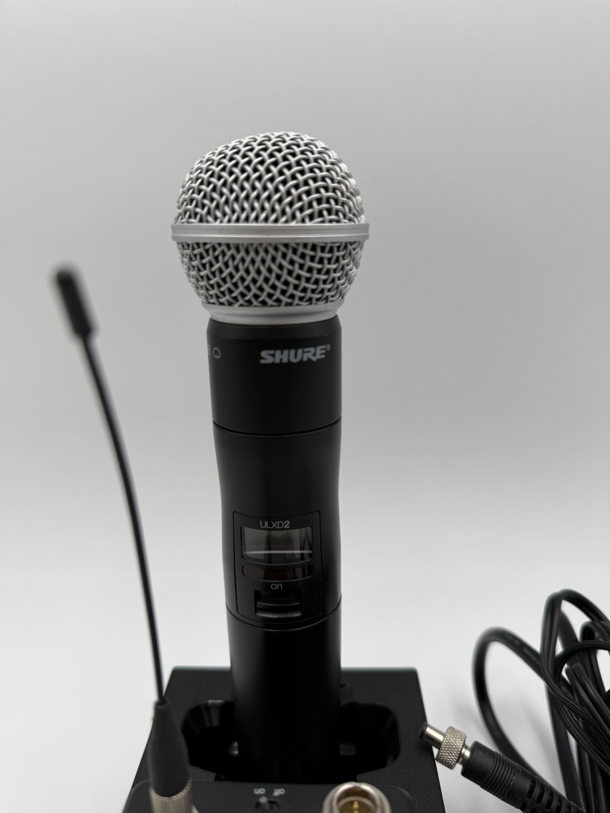 Shure SBC220 2-Bay Docking Charger W/ Shure ULXD1 Bodypack and ULXD2 Microphone