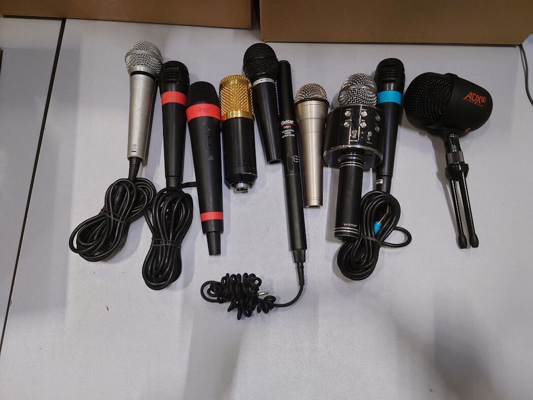 Lot of 10 Used Microphones – Various Brands & Models, Working