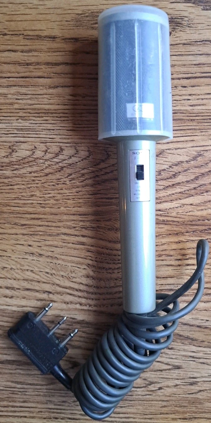 Vintage Sony F-99S Dynamic Stereo Microphone Cool Retro In Excellent Cond Used.