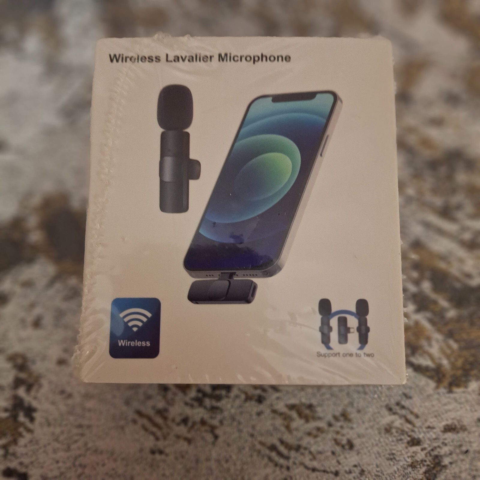 Wireless Lavalier Microphone for Apple iPhone MKF-01 One to Two Audio Plug&Play