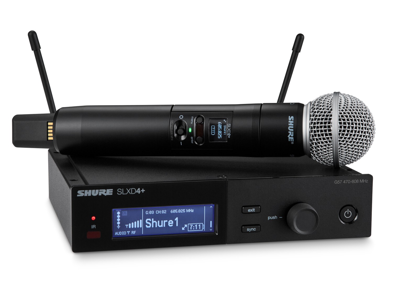 Shure SLXD24+/58-G57 Digital 1-Channel Wireless Mic System (G57: 470 – 608 Mhz)