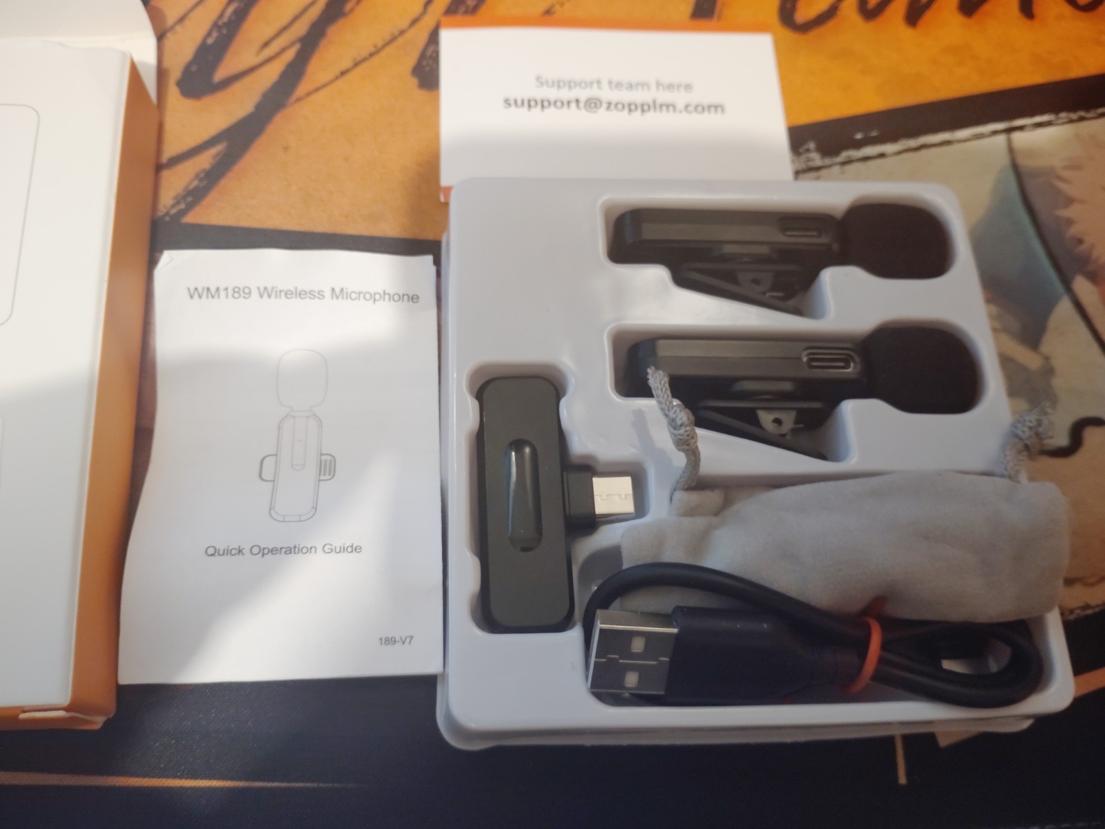 Wireless Mini Microphone 2 Pack , 2 in 1 Noise Reduction, For Content Creators