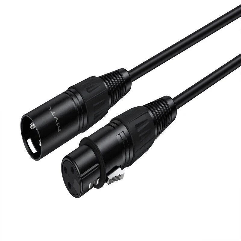 XLR Male to Female Microphone Cable Balanced 3 Pin Mic Connector Extension Cord