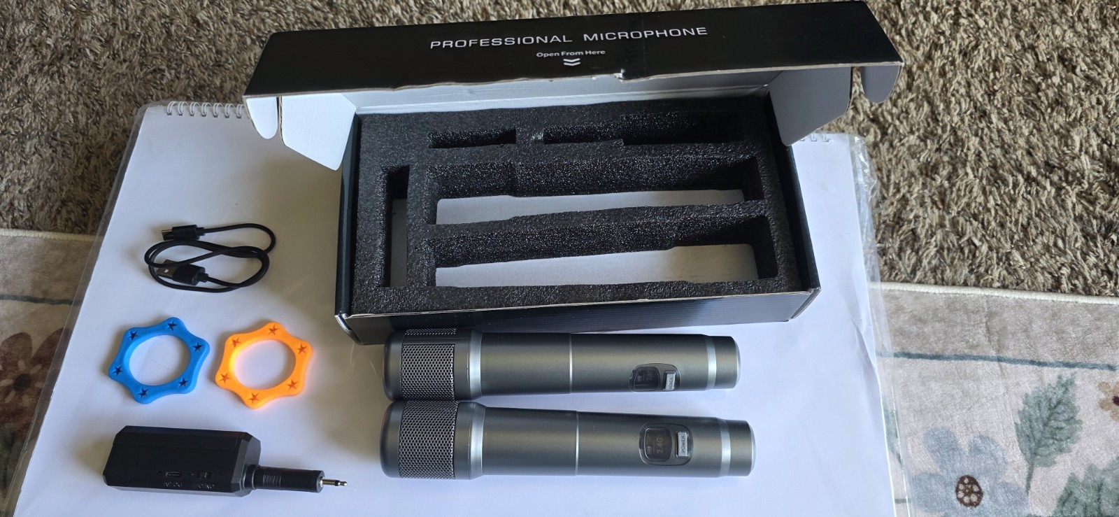 Luvumvlt K88 Professional Wireless Microphone Dual Handheld Dynamic Mic. 2 Pack