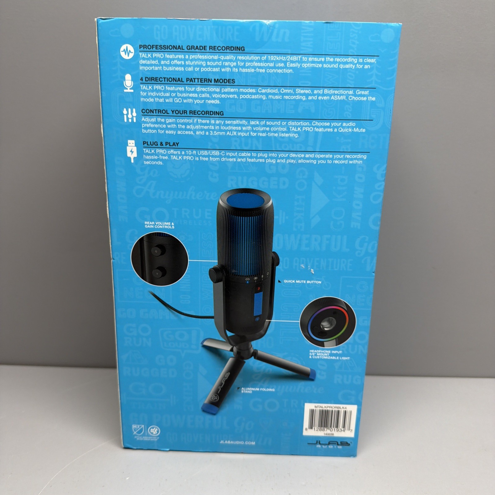 Professional Microphone 192kHz 24BIT with 4 Pattern Modes for Podcasting Gaming