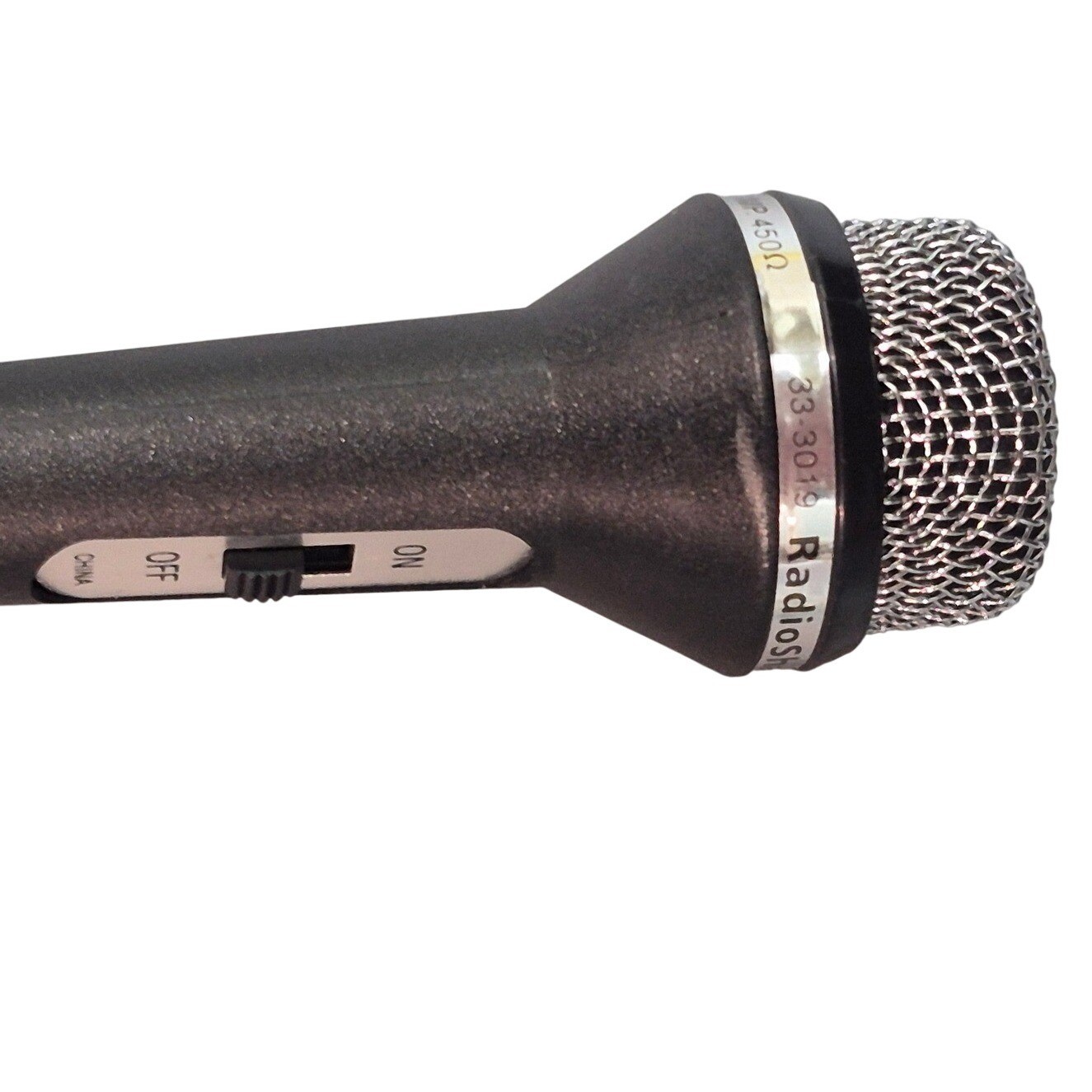 RadioShack Uni-Directional Dynamic Microphone 33-3019 450 Ohm 3.5mm Jack Black
