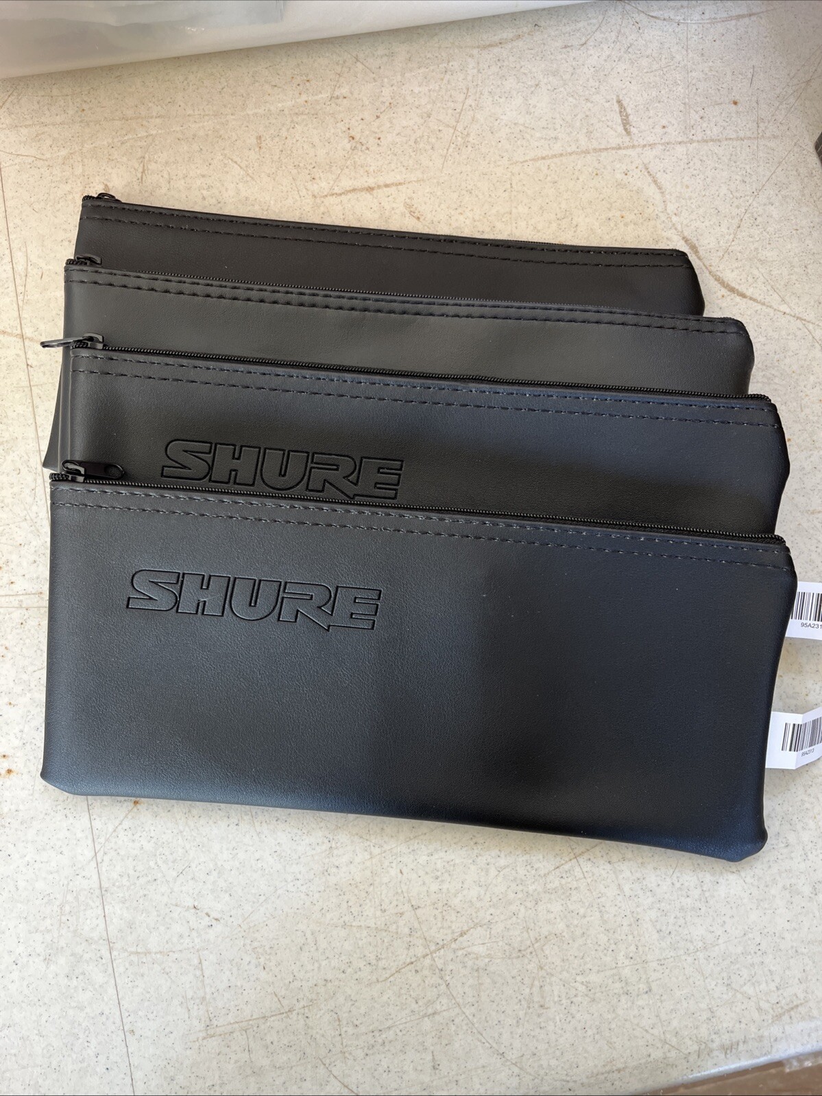 SHURE 10”x4” Vinyl Pouches 95A2313 For Wireless Microphones Beta Lot Of 4