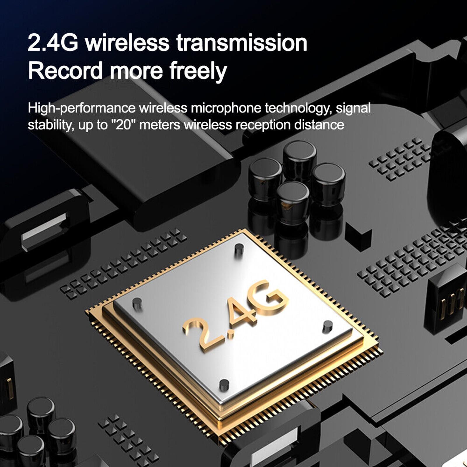 Wireless Lavalier Microphone Noise Reduction Audio Video Recording Mic 3 in 1 s