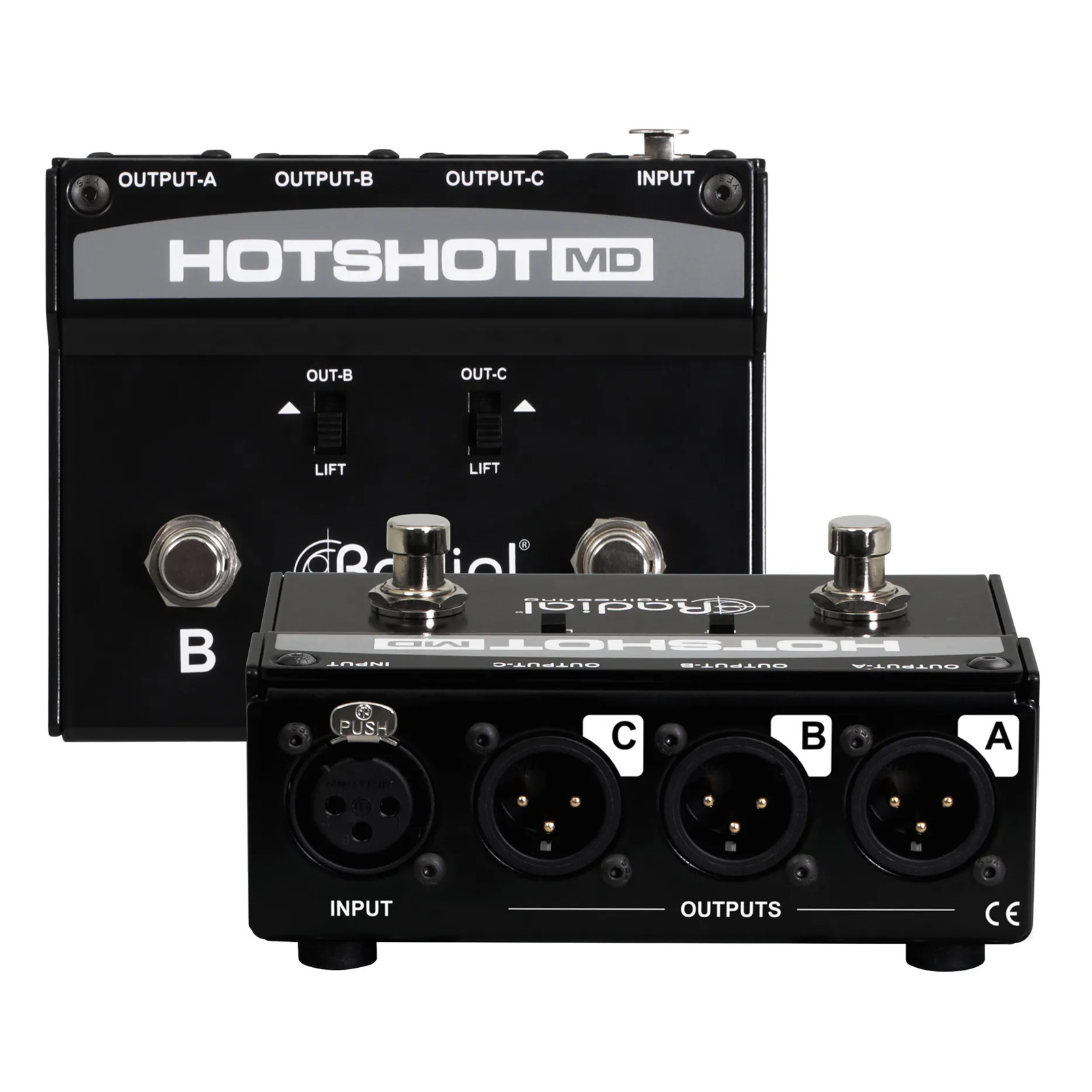 Radial HotShot MD Dynamic Microphone Switcher Stage Mic Toggle/Footswitch