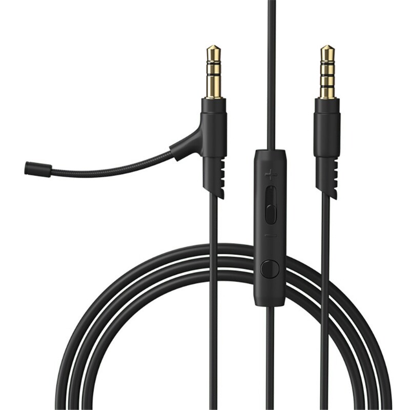 3. 5mm Gaming Microphone Cable with Volume Control Pc Laptop Headphones
