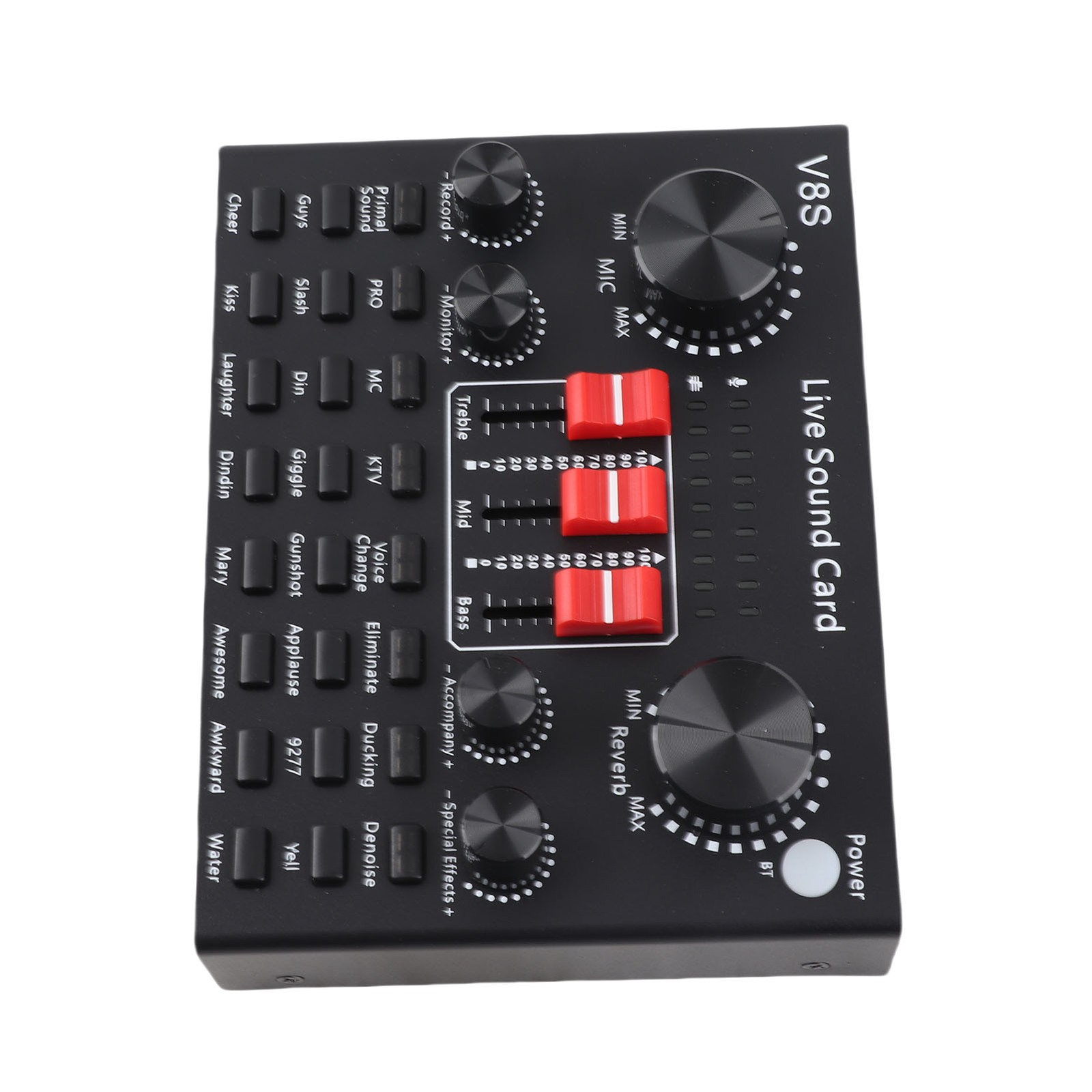 Live Sound Card Set Condenser Microphone Kit 16 Sound Effects With Rotating