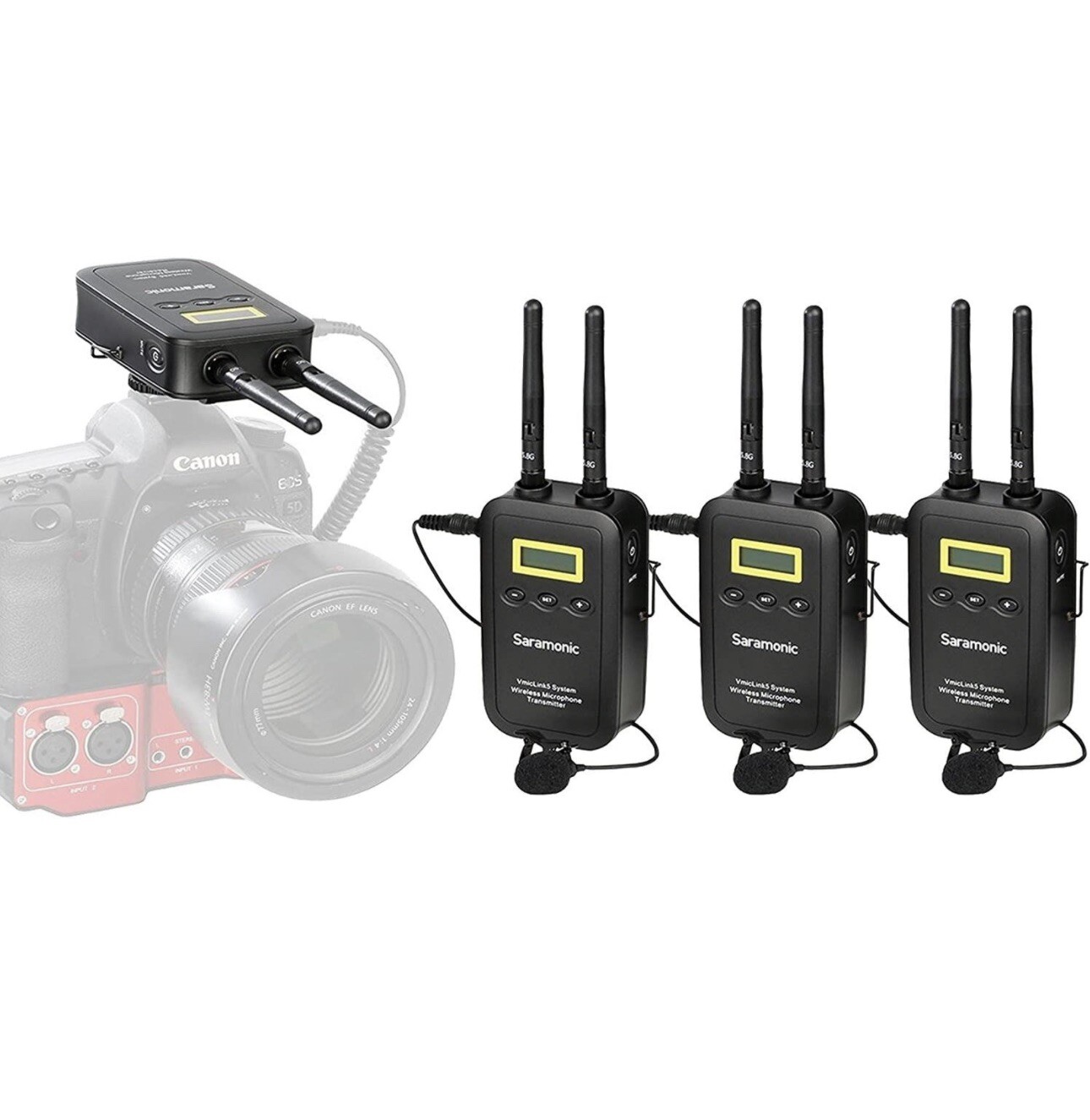 Saramonic Wireless Microphone System VmicLink5 Camera Mount Digital New