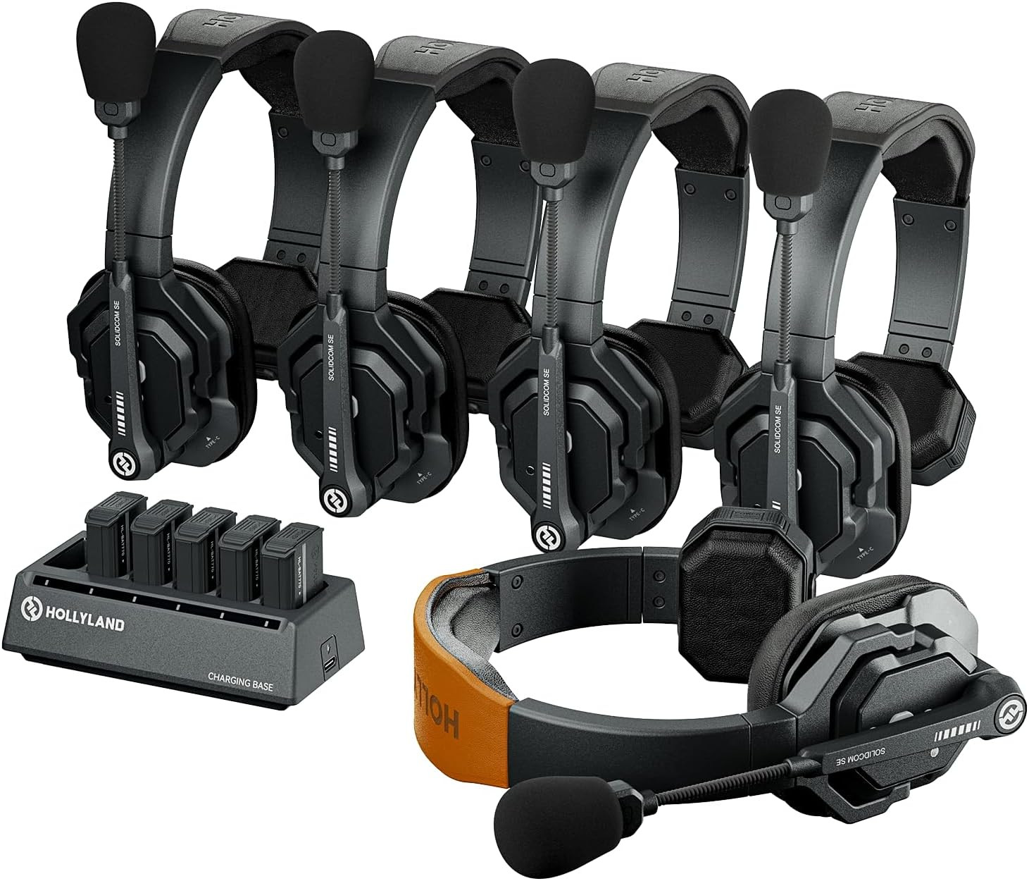 Solidcom SE Full Duplex 5-Users ENC Noise Cancellation Wireless Intercom Headset