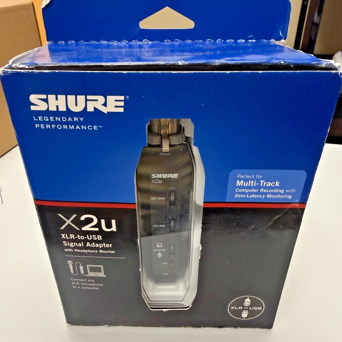 Shure X2U XLR-To-USB Signal Adapter With Headphone Monitor – Sealed Pack